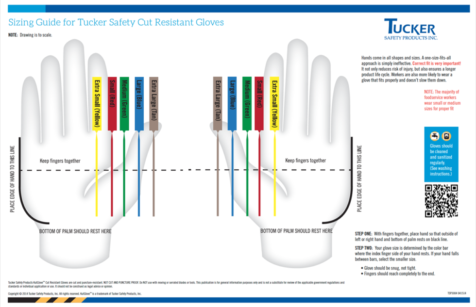 Sizing Guide Tucker Safety Personal Protective Gloves and Apparel