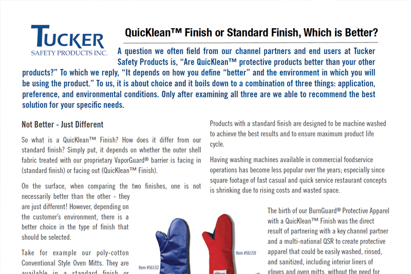 Quicklean™ Finish or Standard Finish, Which is Better?